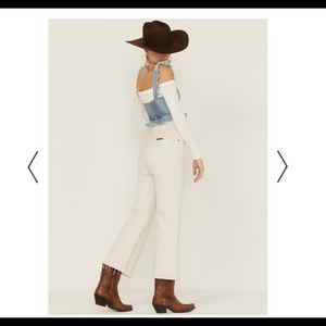 ROLLAS East Coast Crop Flare Vanilla Jeans